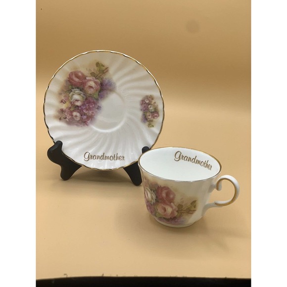 Royal Patrician Fine Bone China Grandmother Cup & Saucer England - Picture 1 of 10